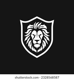 Minimalist vector of a lion king.