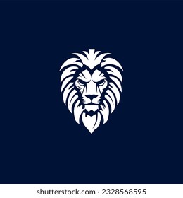 Vector minimalista de un rey león.
