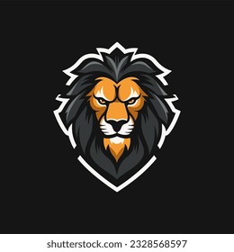 Vector minimalista de un rey león.