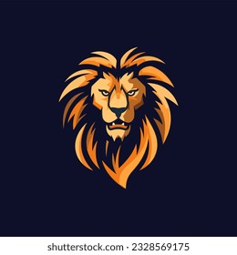Minimalist vector of a lion king.