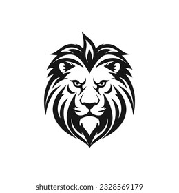 Minimalist vector of a lion king.
