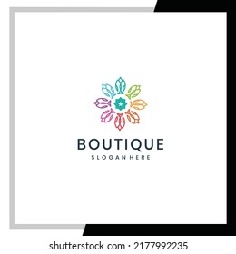 Minimalist Vector Logo Boutique Made Colorful Stock Vector (Royalty ...