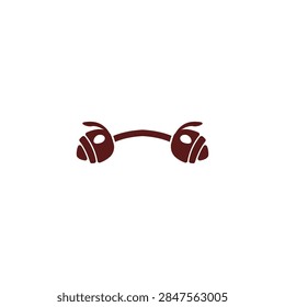 Minimalist vector logo combining an ant head silhouette with a barbell concept, symbolizing strength, endurance, hard work, fitness, and determination. Suitable for gym branding, fitness clubs, bodybuilding, sports apparel, workout merchandise, and athletic identity designs.