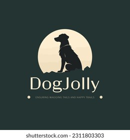
Logo vectorial minimalista para sentarse en perros