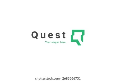 Minimalist vector logo features a green, abstract design. Suitable for branding, company identity, and marketing materials. Clean, isolated, and modern design for versatile use.