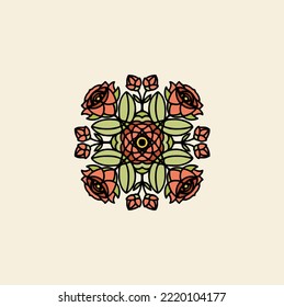 Logotipo vectorial minimalista de rosas con líneas artísticas, adecuado para las necesidades de su empresa o logotipo empresarial en el campo de la cría de flores o cosméticos y perfumes