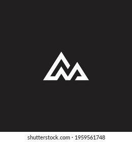 minimalist vector m monogram logo