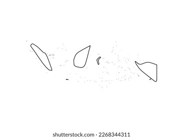 Minimalist vector map of Indonesia with smooth lines on white.