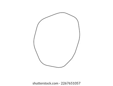 Mapa vectorial minimalista de Nauru con líneas lisas en blanco.