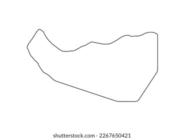 Minimalistische Vektorkarte von Somaliland mit glatten Linien auf weiß.