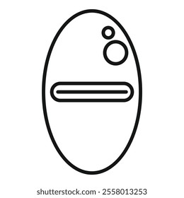 Minimalist vector of a medical pill, representing healthcare, pharmaceuticals, and medicine