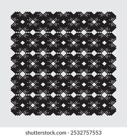 Minimalist vector ornament arranged square elements, suitable for interiors, textiles, wrapping paper, floors