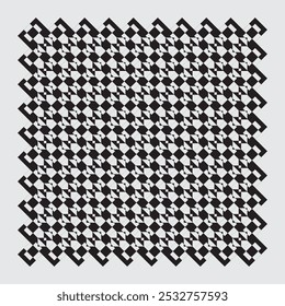 Minimalistisches Vektorornament mit quadratischen Elementen, geeignet für Innenräume, Textilien, Umhüllungspapier, Fußböden