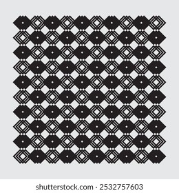 Minimalist vector ornament arranged square elements, suitable for interiors, textiles, wrapping paper, floors
