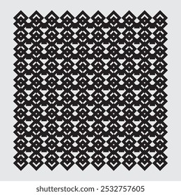 Minimalist vector ornament arranged square elements, suitable for interiors, textiles, wrapping paper, floors