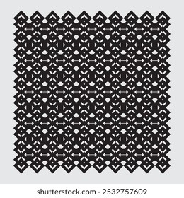 Ornamento minimalista del Vector arregló los Elementos cuadrados, convenientes para los interiores, textiles, papel de embalaje, pisos