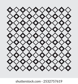 Minimalist vector ornament arranged square elements, suitable for interiors, textiles, wrapping paper, floors