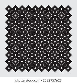 Minimalist vector ornament arranged square elements, suitable for interiors, textiles, wrapping paper, floors