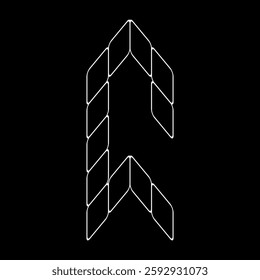 Minimalist Vector Outline Letter 'c' Logo. Lowercase alphabet logo. This design is suitable for t-shirts, construction, architecture, sports, motorsport, sports cars, etc. Alphabet for kids to color.