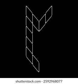 Minimalist Vector Outline Letter "r" Logo. Lowercase alphabet logo. This design is suitable for t-shirts, construction, architecture, sports, motorsport, sports cars, etc. Alphabet for kids to color.