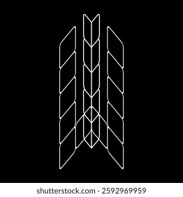Minimalist Vector Outline Letter "w' Logo. Lowercase alphabet logo. This design is suitable for t-shirts, construction, architecture, sports, motorsport, sports cars, etc. Alphabet for kids to color.