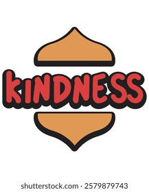 A minimalist vector representation of "Kindness," capturing the essence of compassion and generosity during the holy month of Ramadan.