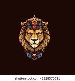 Minimalist vector of a royal lion.