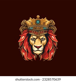 Minimalist vector of a royal lion.