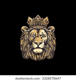 Minimalist vector of a royal lion.