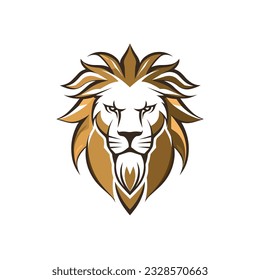 Minimalist vector of a royal lion.