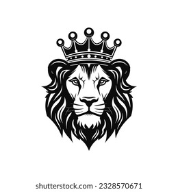 Minimalist vector of a royal lion.