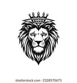 Minimalist vector of a royal lion.