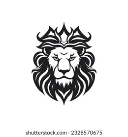 Minimalist vector of a royal lion.