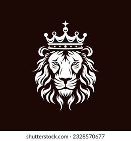 Minimalist vector of a royal lion.