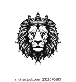 Vector minimalista de un león real.