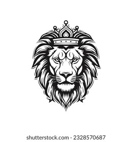 Minimalist vector of a royal lion.