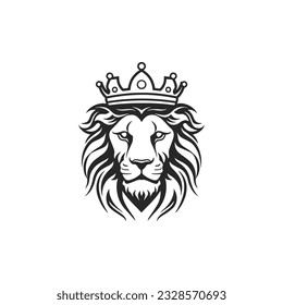 Vector minimalista de un león real.