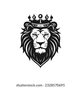 Minimalist vector of a royal lion.