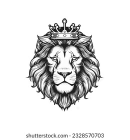 Minimalist vector of a royal lion.