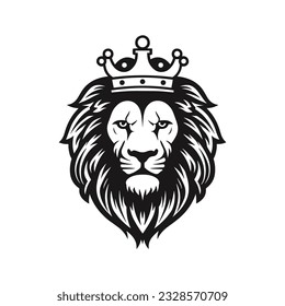 Minimalist vector of a royal lion.