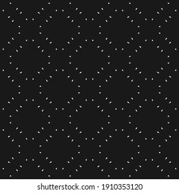 Minimalist vector seamless pattern. Simple delicate geometric texture. Abstract monochrome minimal background with small shapes, dots. Repeat dark mini geo design element for decor, print, cover, web