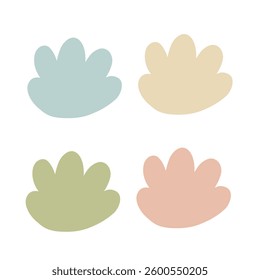 Minimalist vector set of abstract floral shapes in pastel colors. Perfect for branding, prints, textiles, stickers, and digital design. Trendy, modern, and aesthetic.