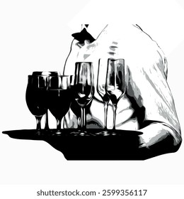 Minimalist Vector Set of Hotel and Resort Staff in Action. Celebrate the people behind the scenes at hotels and resorts with this set of minimalist flat vector illustrations.