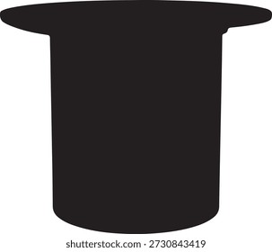 Minimalist vector silhouette of a classic formal top hat