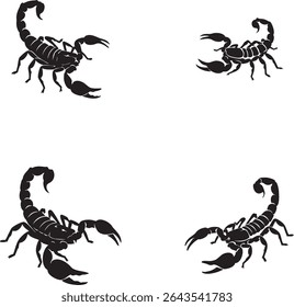 Minimalist vector silhouette of Scorpion