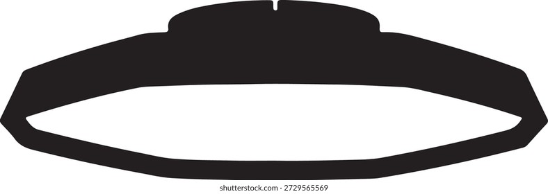 Minimalist vector silhouette of a wide clothes hanger used for hanging garments