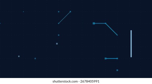 Minimalist vector tech background with geometric lines and dots.