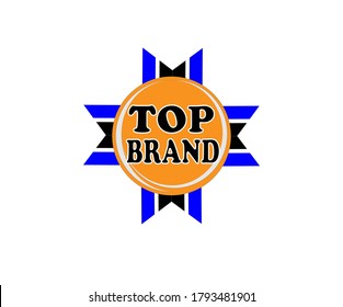 Minimalist vector top brand label