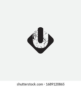 Minimalist Vector U Logo.Beautiful Logotype design for luxury company branding.
 Elegant identity design.