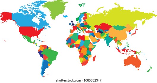 A Minimalist Vector Of World Map